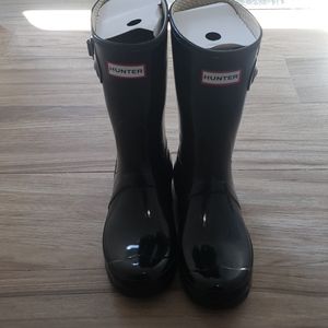 HUNTER black tall rain boots